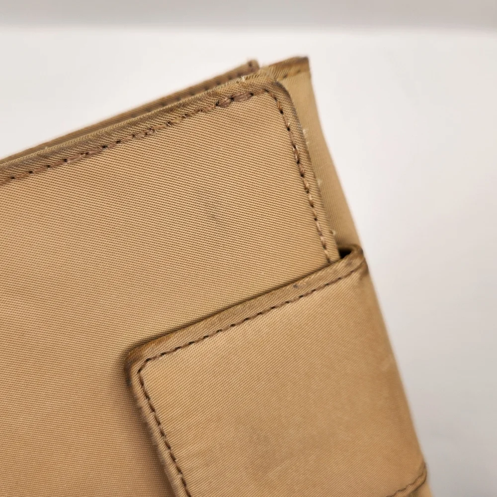 Vtg Kate Spade Tan Nylon Unisex Wallet Classic Retro Y2k Utility Minimalist - Picture 7 of 10